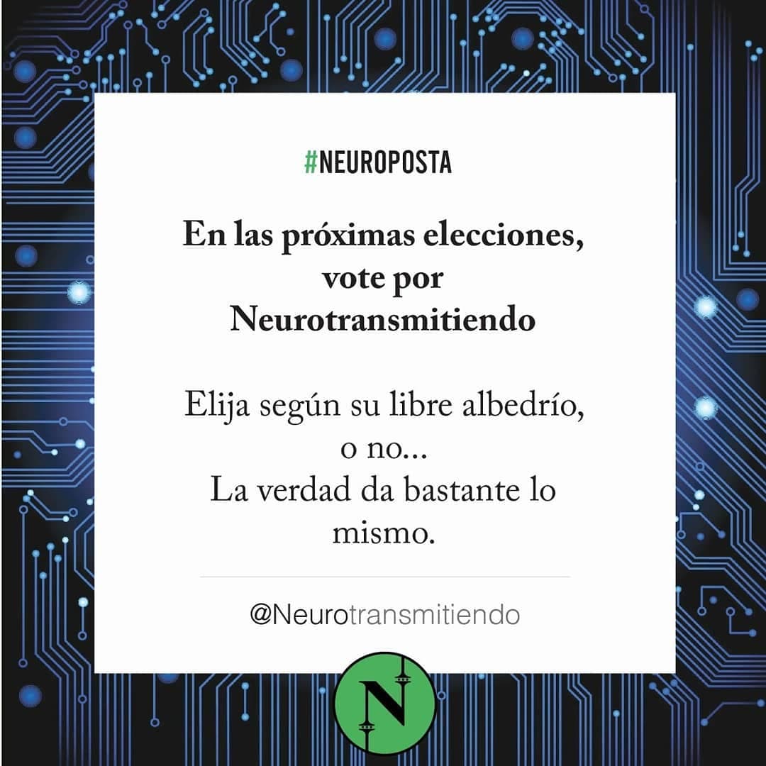 #Neuroposta El 27 de octubre vamos a votar de manera democrática quién será el futuro presidente de la Argentina. Cada