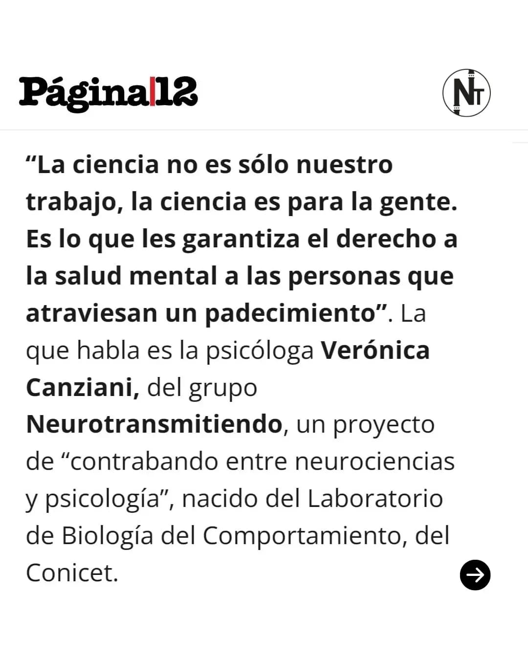 🗣️ “La ciencia es para la gente.”