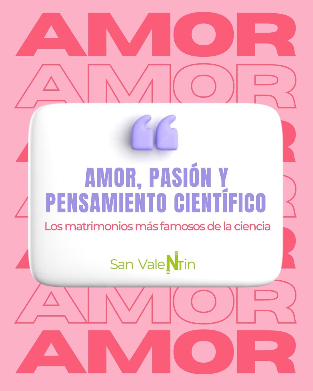 Hoy es san Valentín y nos ponemos románticos, venimos a mostrarte las mejores parejas en la ciencia 😍🔥