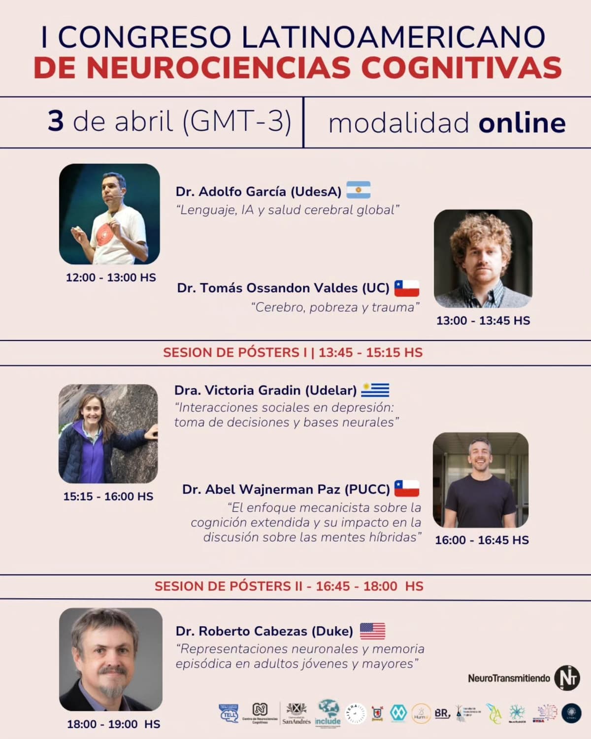 Tenemos el programa oficial del 1er Congreso de LATAM en Neurociencias Cognitivas