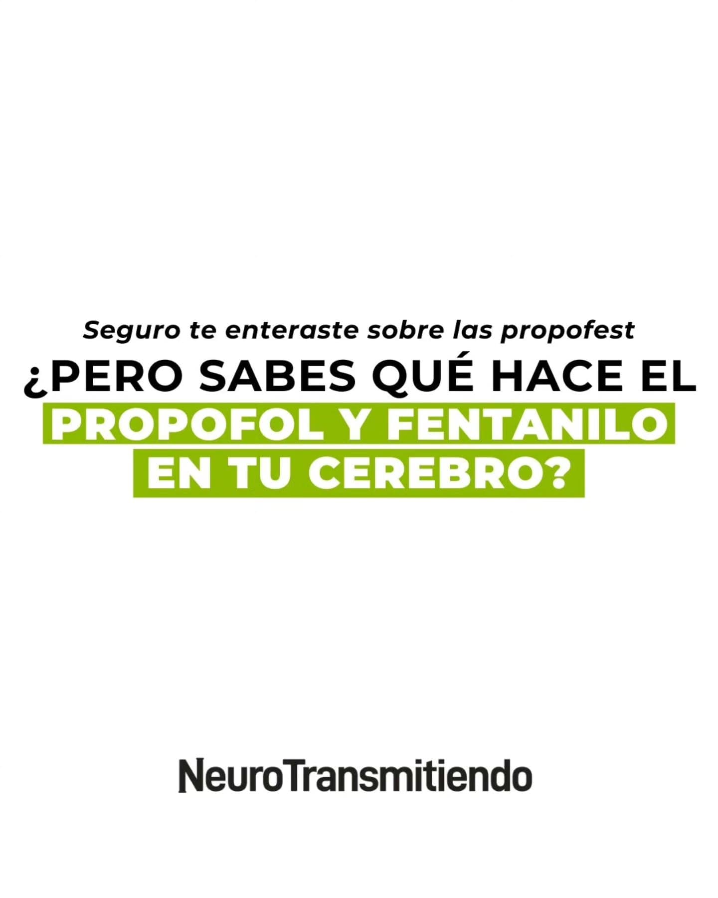 Todos escuchamos la trágica noticia de las propofest y queremos darle nuestras condolencias a la familia.